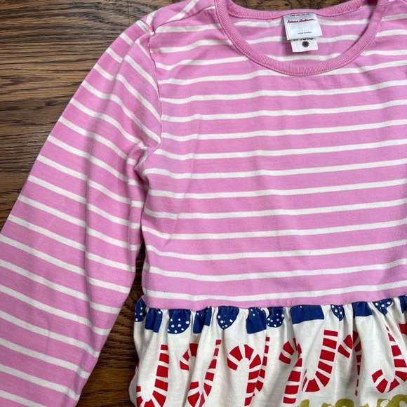 Hanna Andersson Girls Christmas Holiday Long Sleeve Striped Mixie PlayDress 10 - Picture 3 of 16